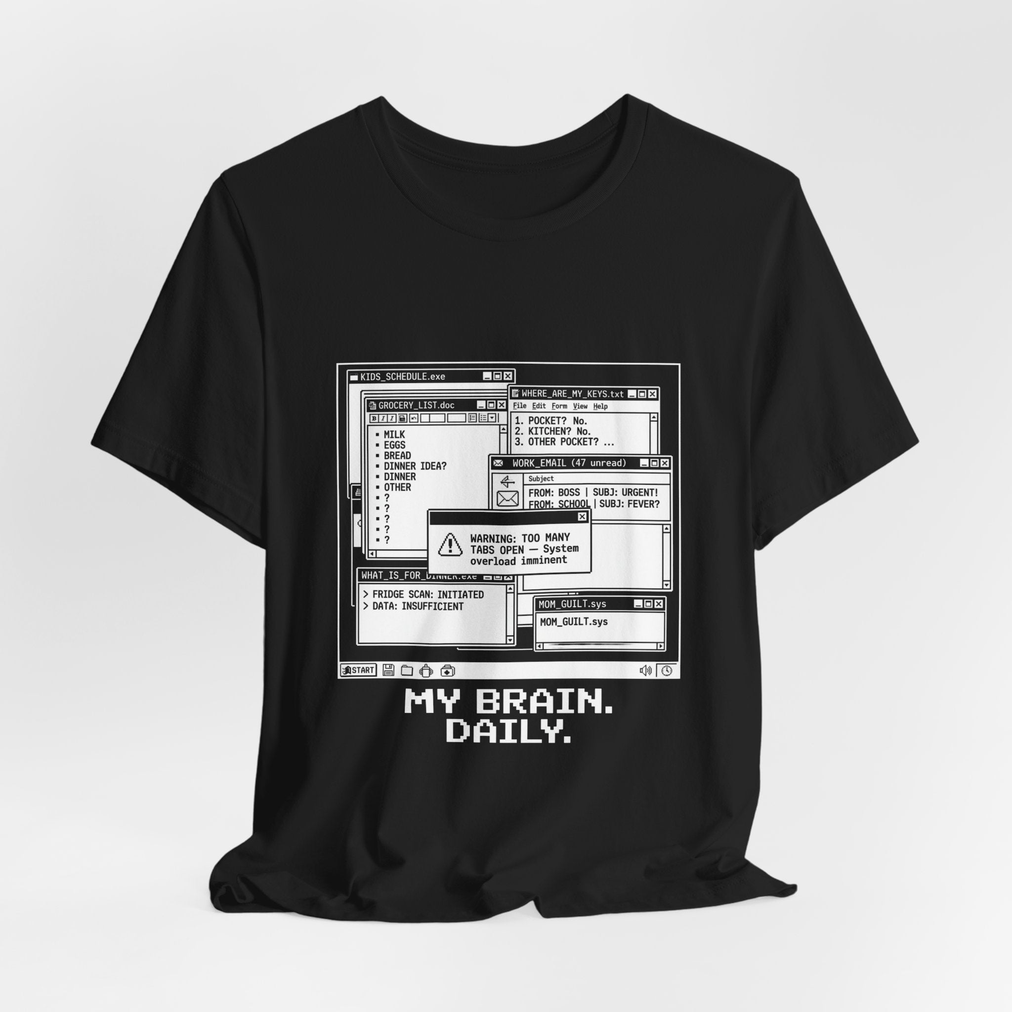 Mama Brain Tabs -  Funny Mom Gift, Sarcastic Mom Tee