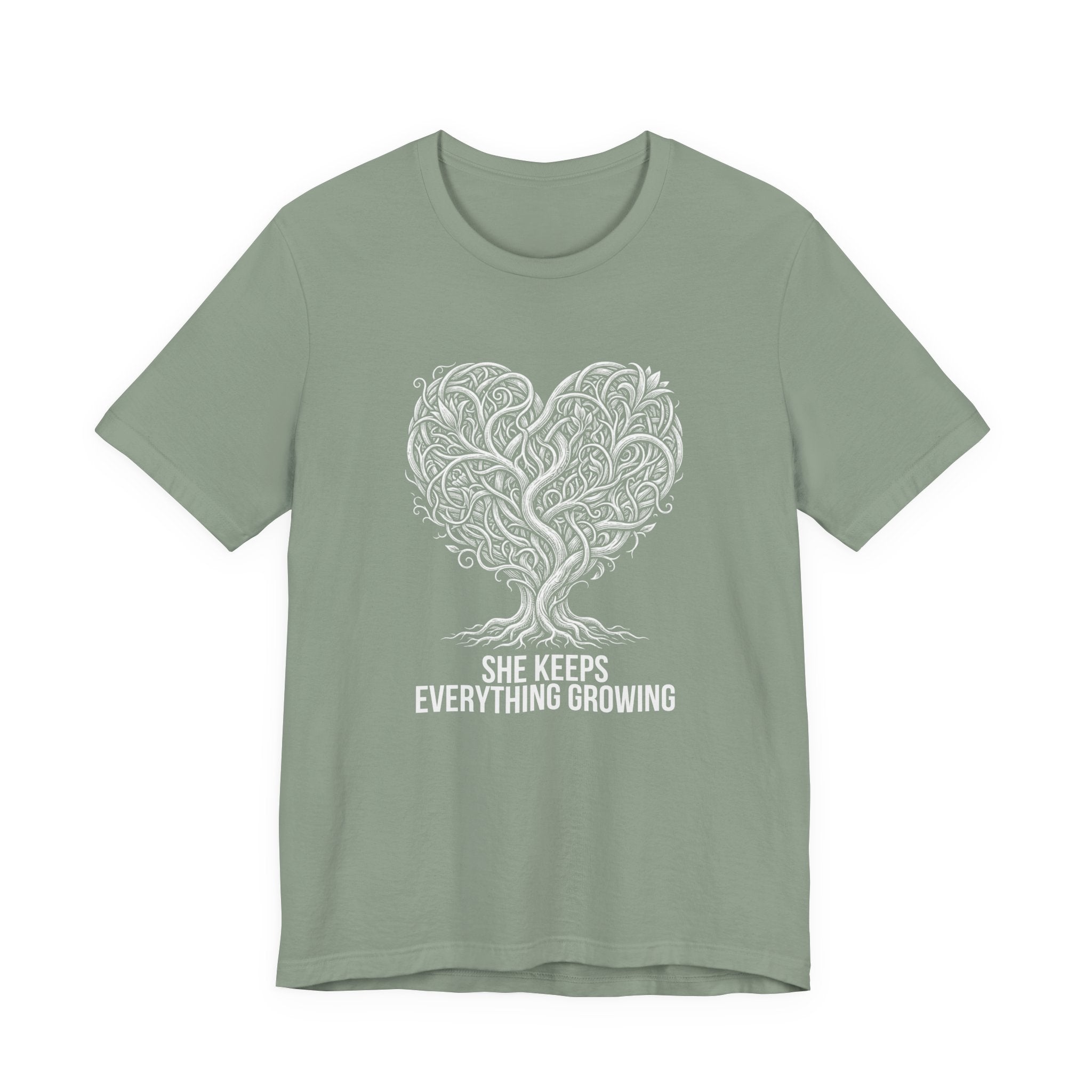 She Keeps Everything Growing - Mothers Day T-Shirt - Gift For Mom