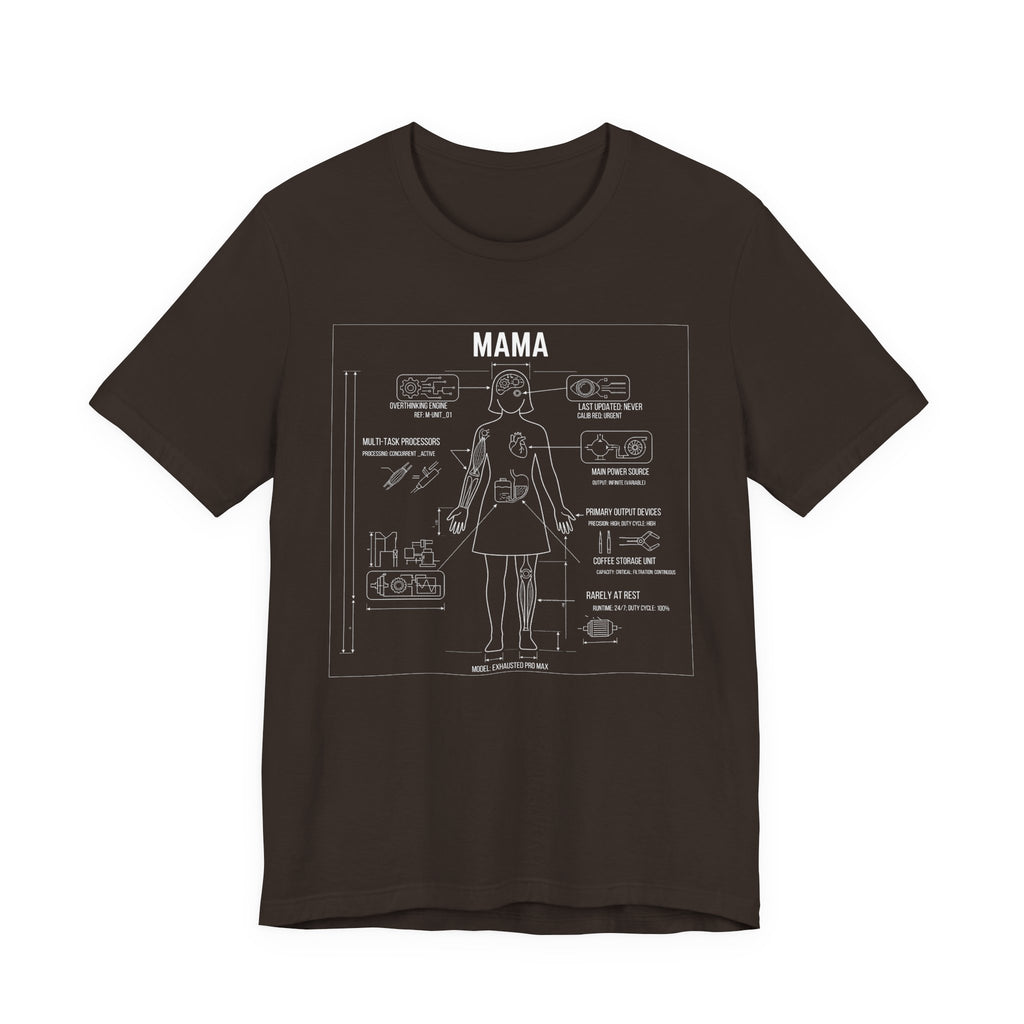 Mama Blueprint  - Funny Mom Gift, Sarcastic Motherhood T-Shirt