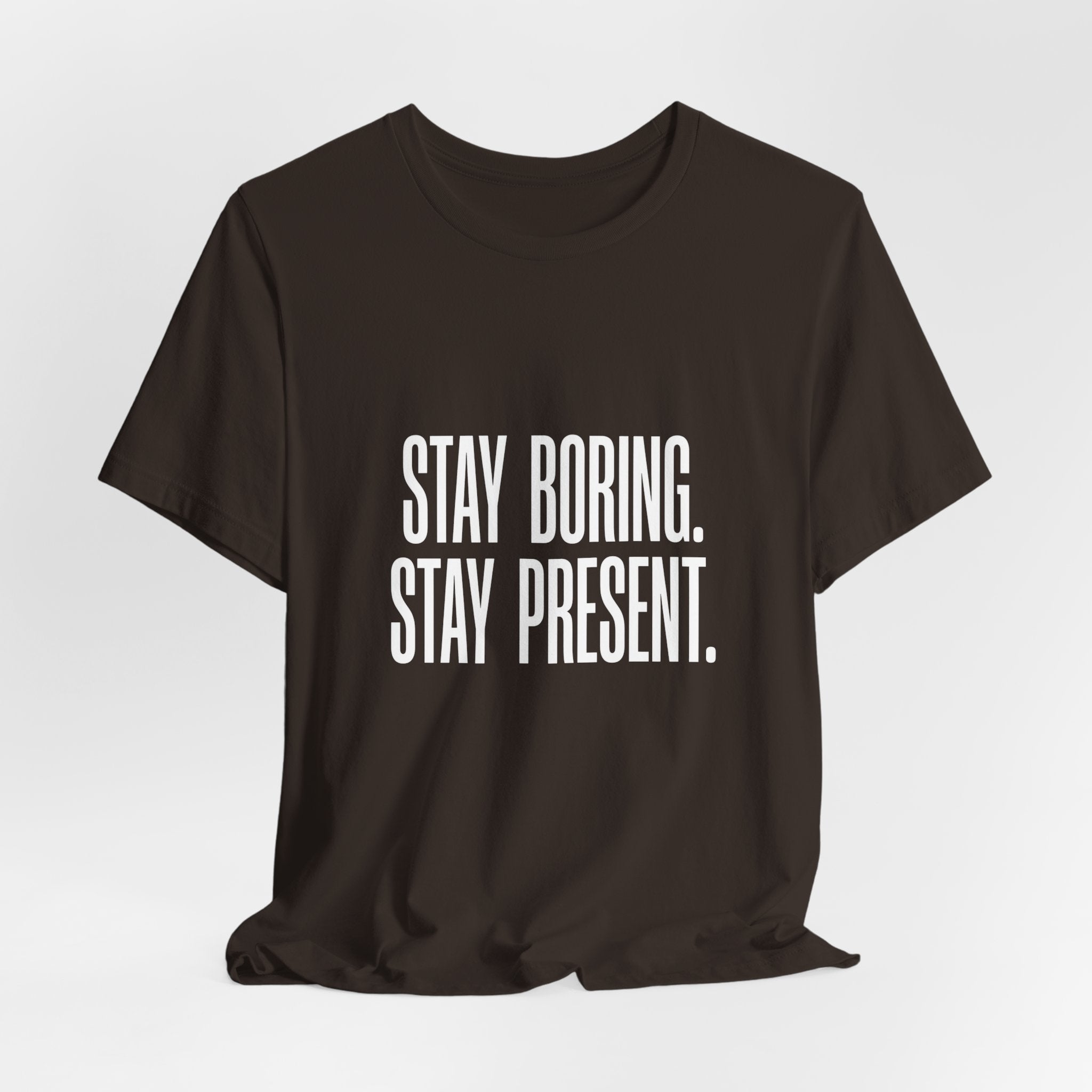 Stay Boring Stay Present Funny Mom Gift Sarcastic Mom Tee