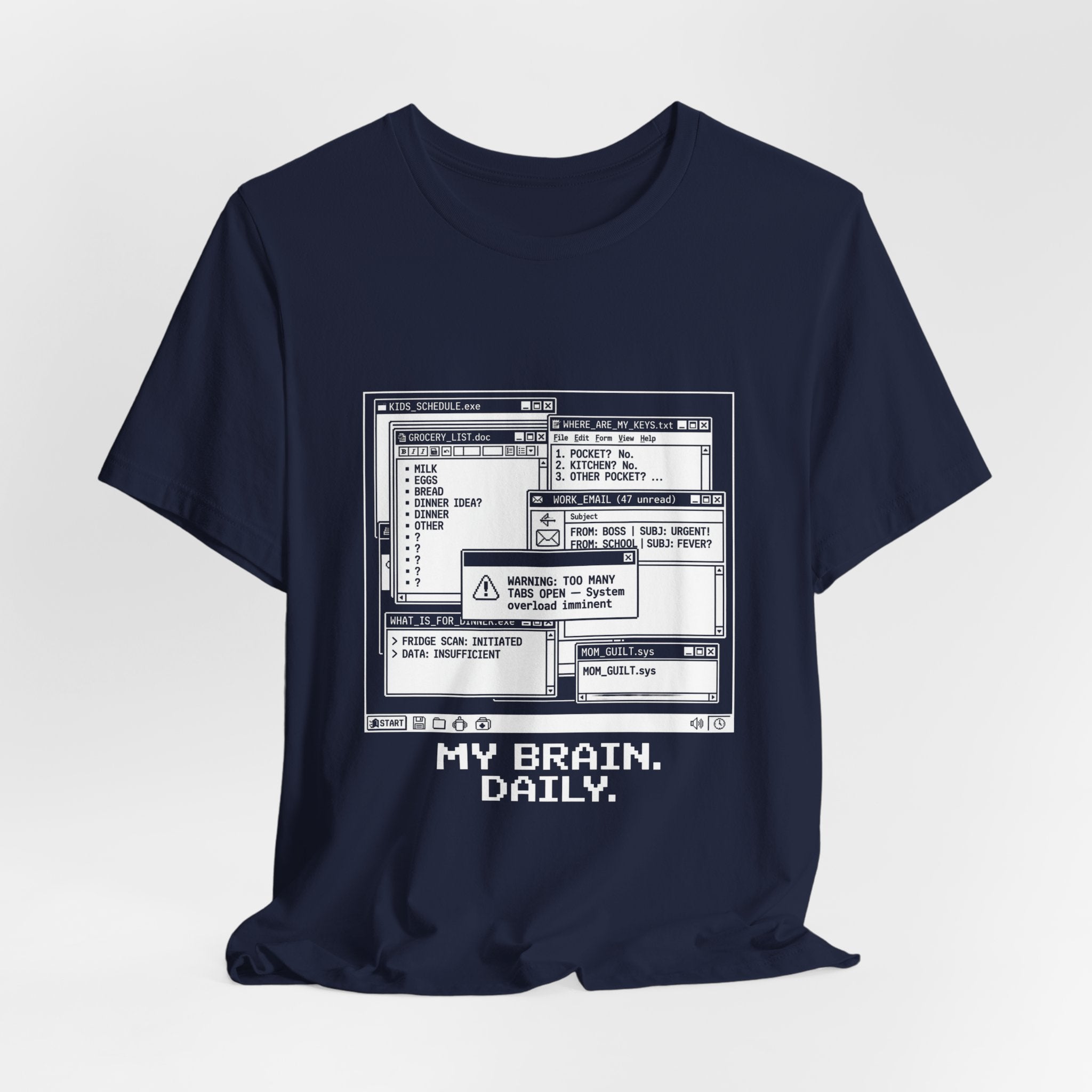Mama Brain Tabs -  Funny Mom Gift, Sarcastic Mom Tee