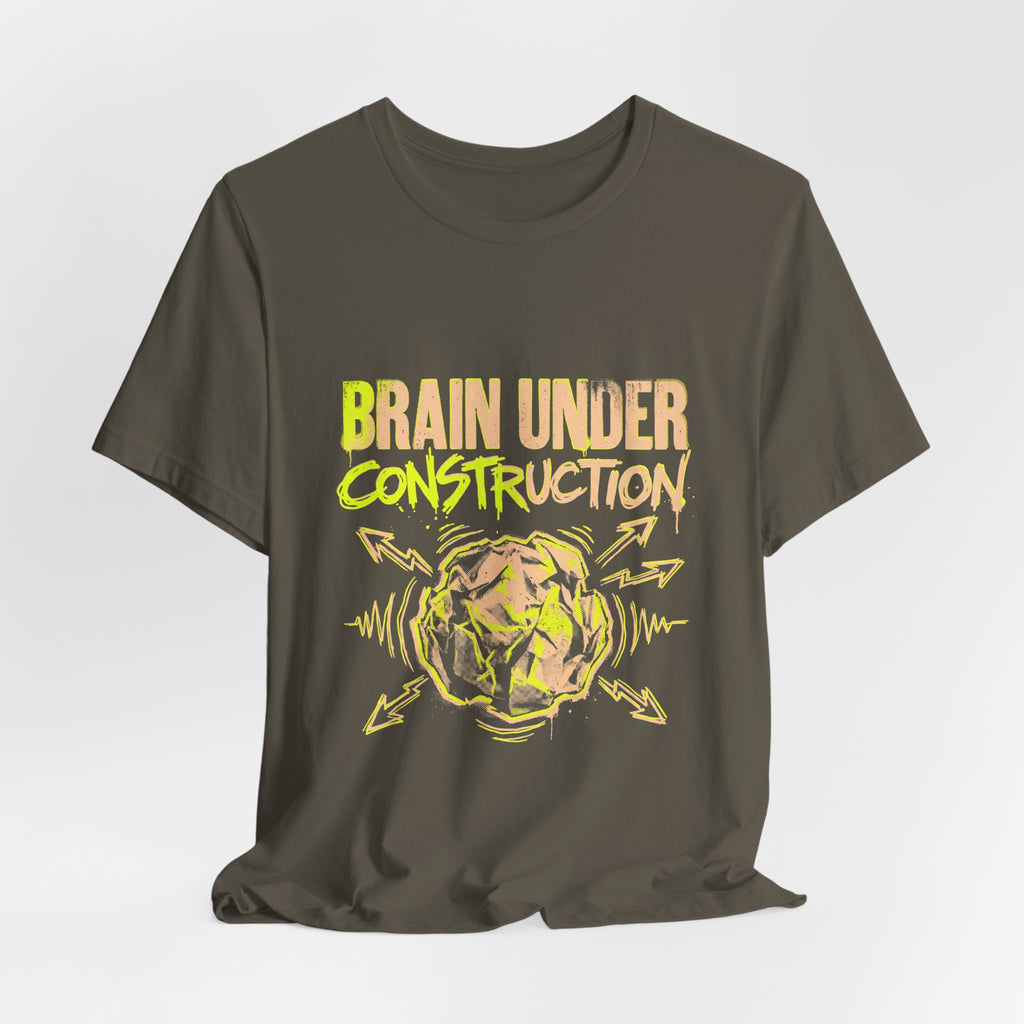 Brain Under Construction Funny Mom Gift Shirt Mom Life Tee