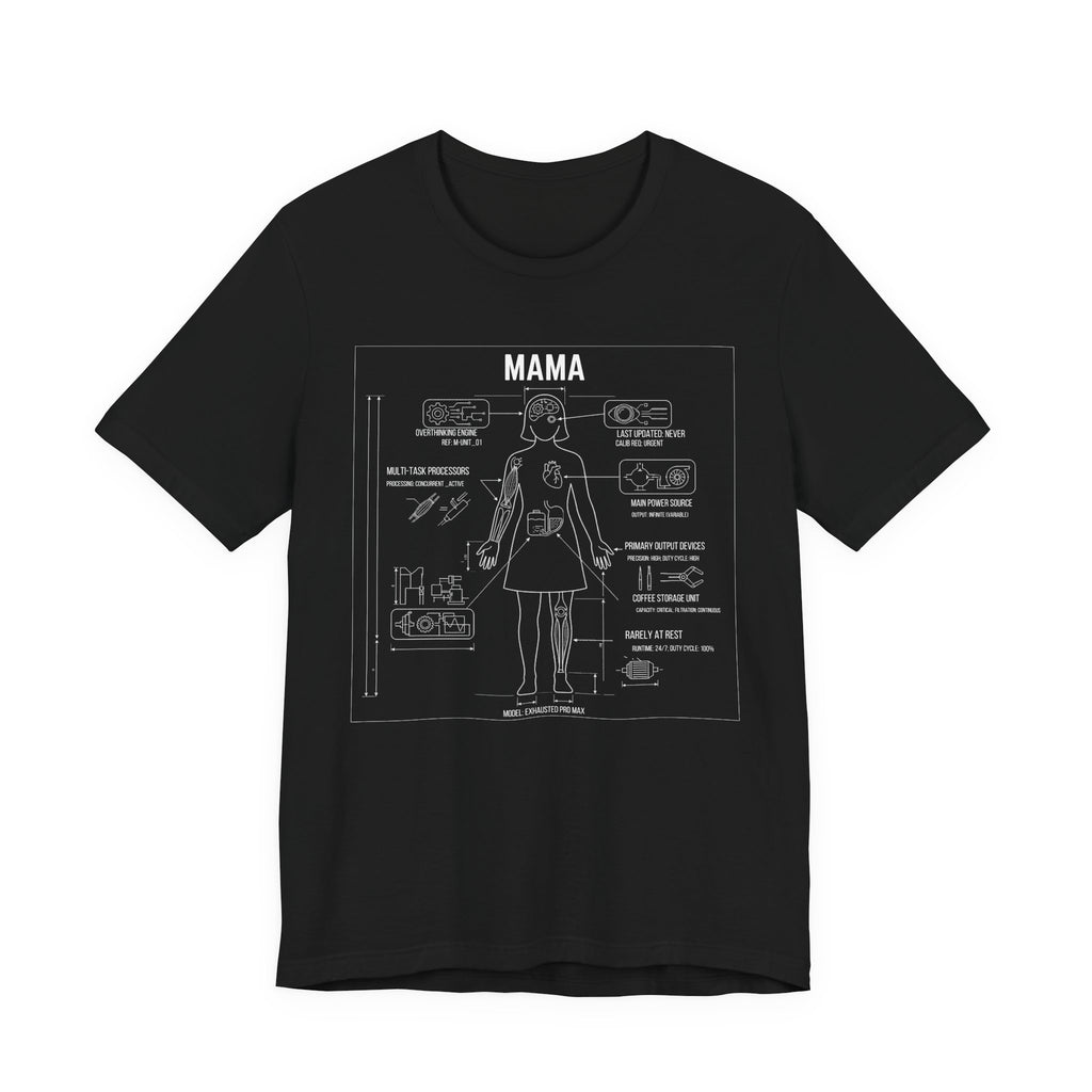 Mama Blueprint  - Funny Mom Gift, Sarcastic Motherhood T-Shirt