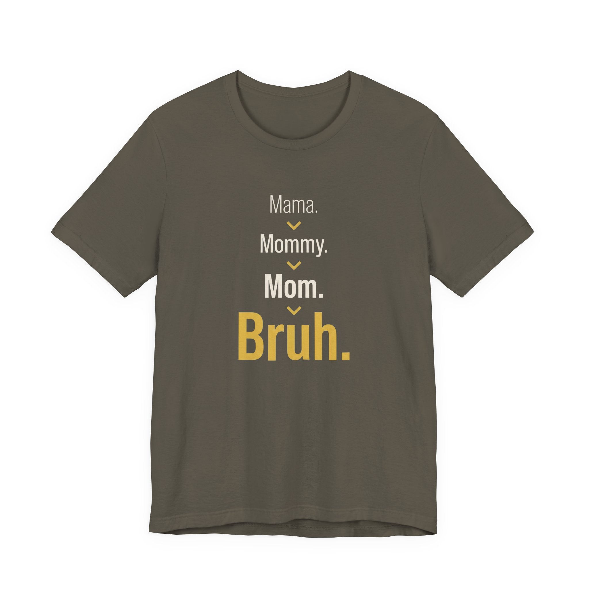 Mama. Mommy. Mom. Bruh- Sarcastic Motherhood T-Shirt