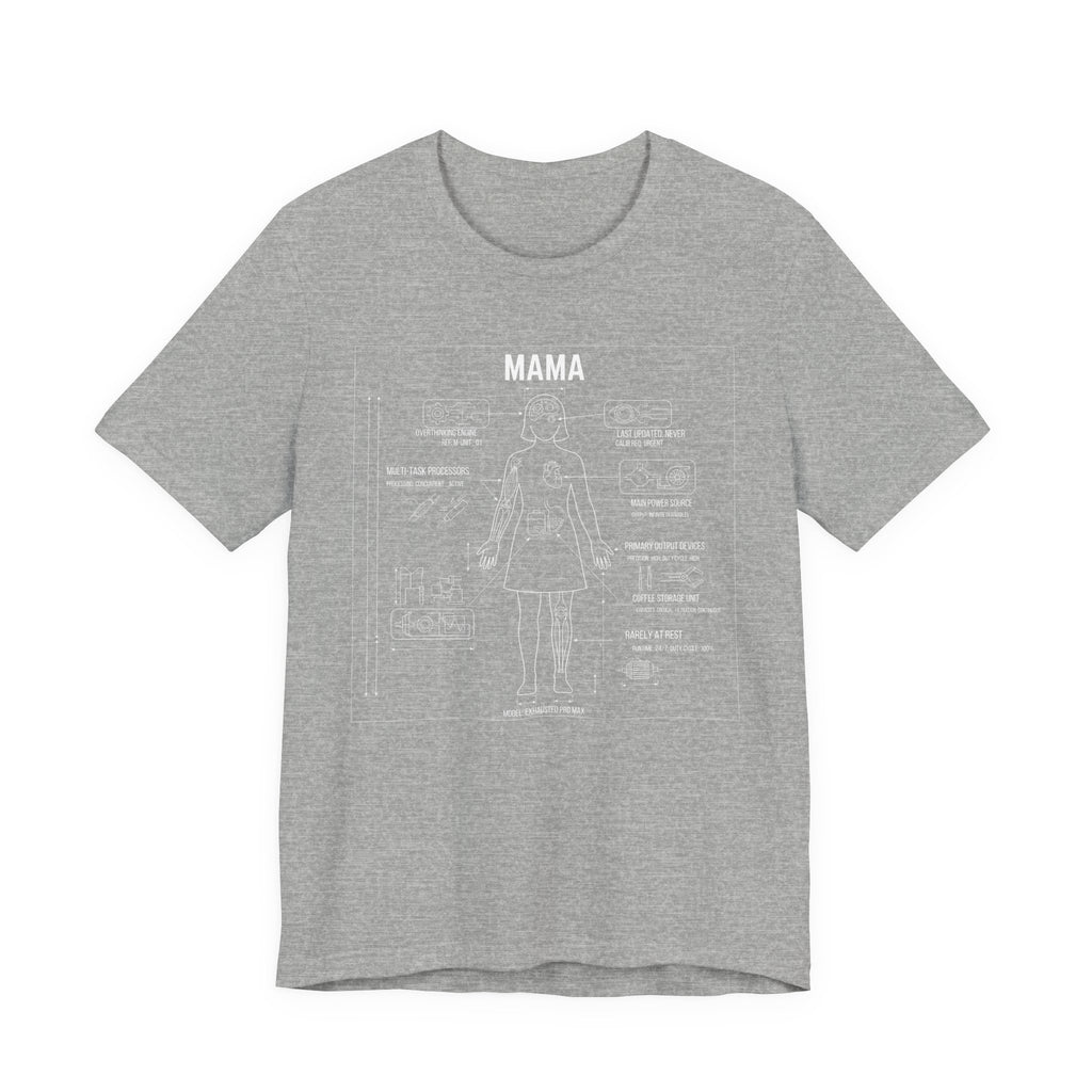 Mama Blueprint  - Funny Mom Gift, Sarcastic Motherhood T-Shirt