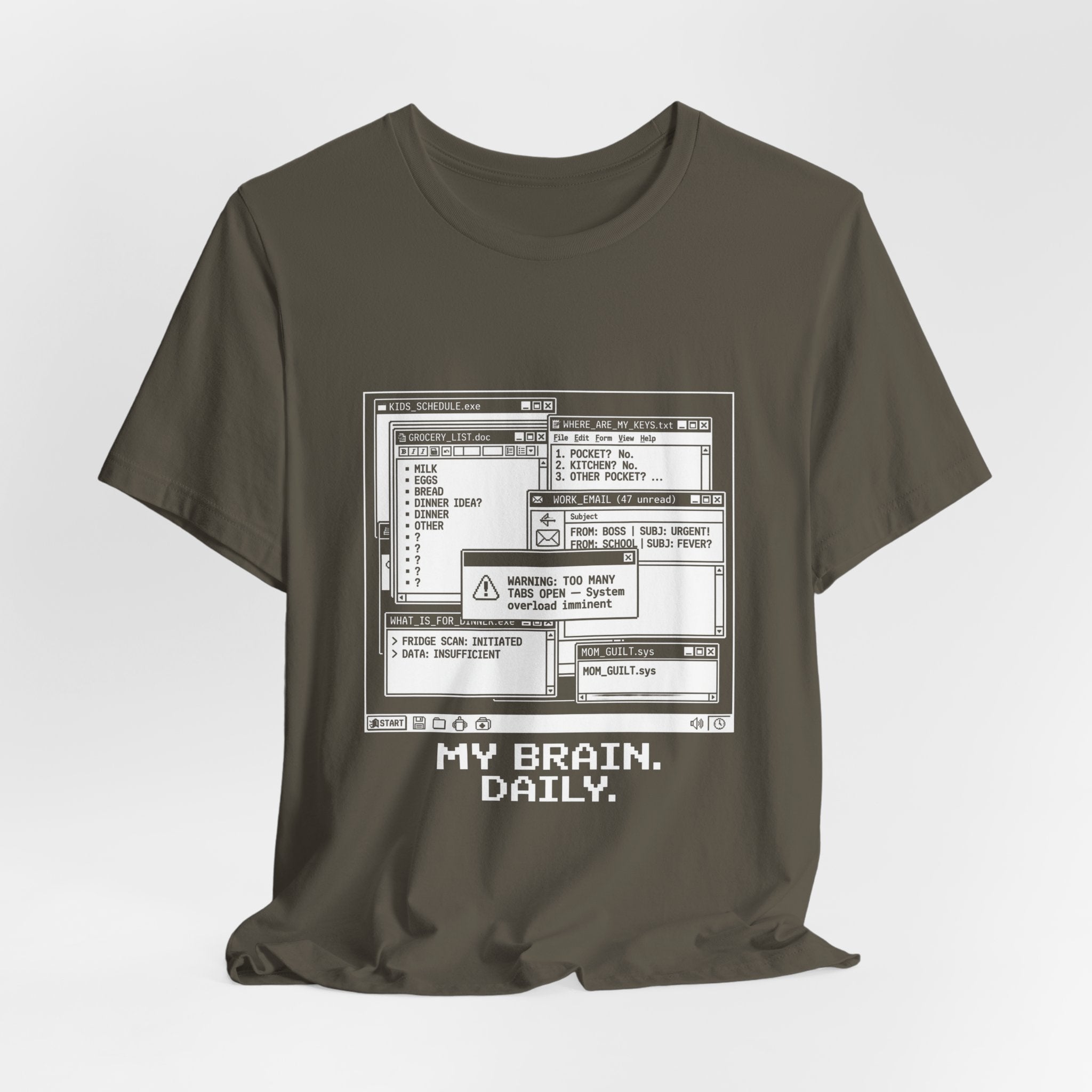 Mama Brain Tabs -  Funny Mom Gift, Sarcastic Mom Tee