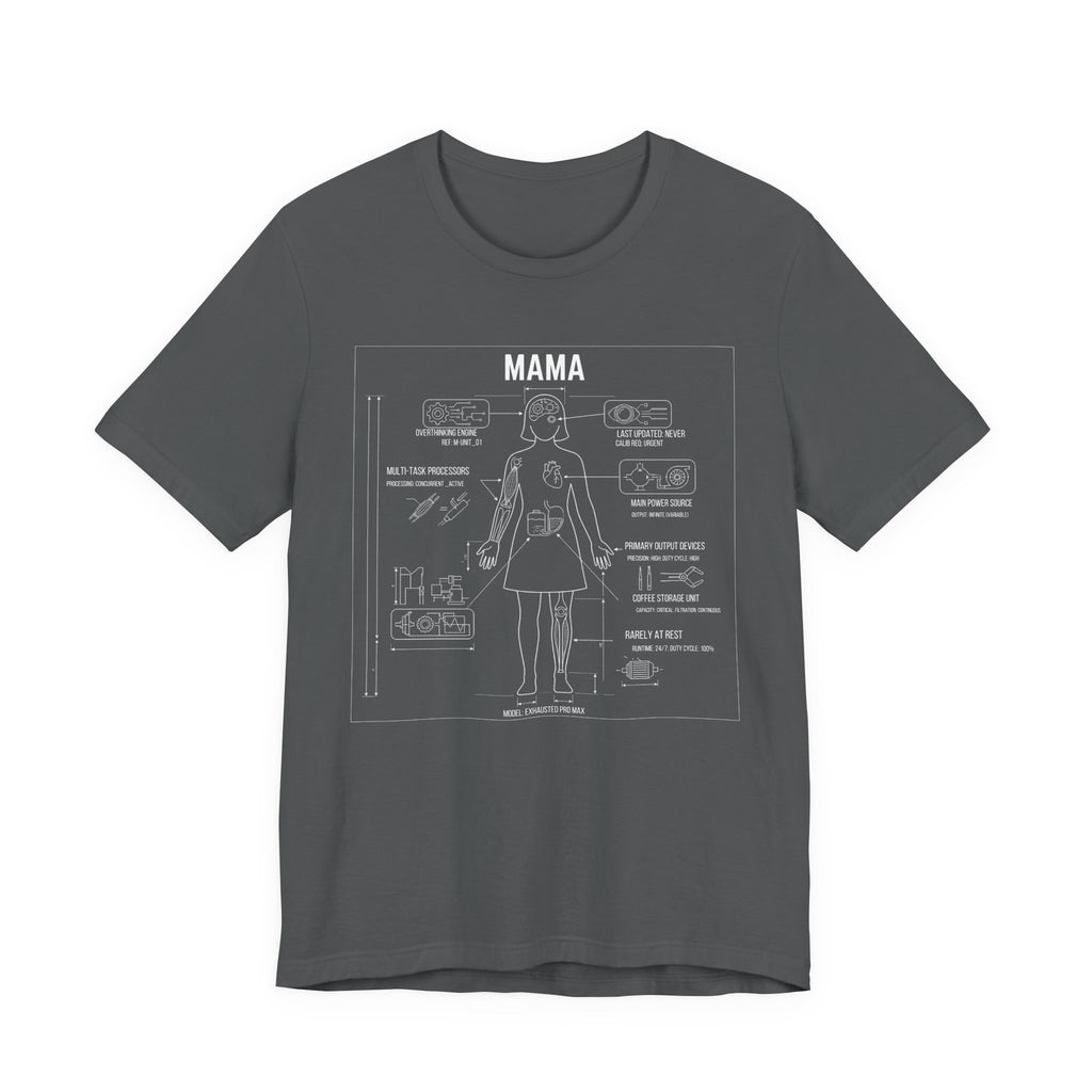 Mama Blueprint  - Funny Mom Gift, Sarcastic Motherhood T-Shirt