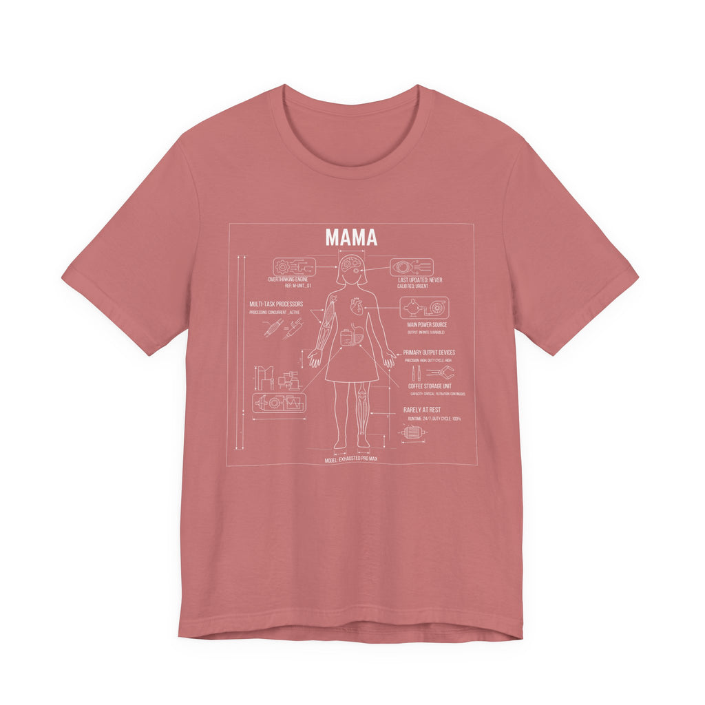 Mama Blueprint  - Funny Mom Gift, Sarcastic Motherhood T-Shirt