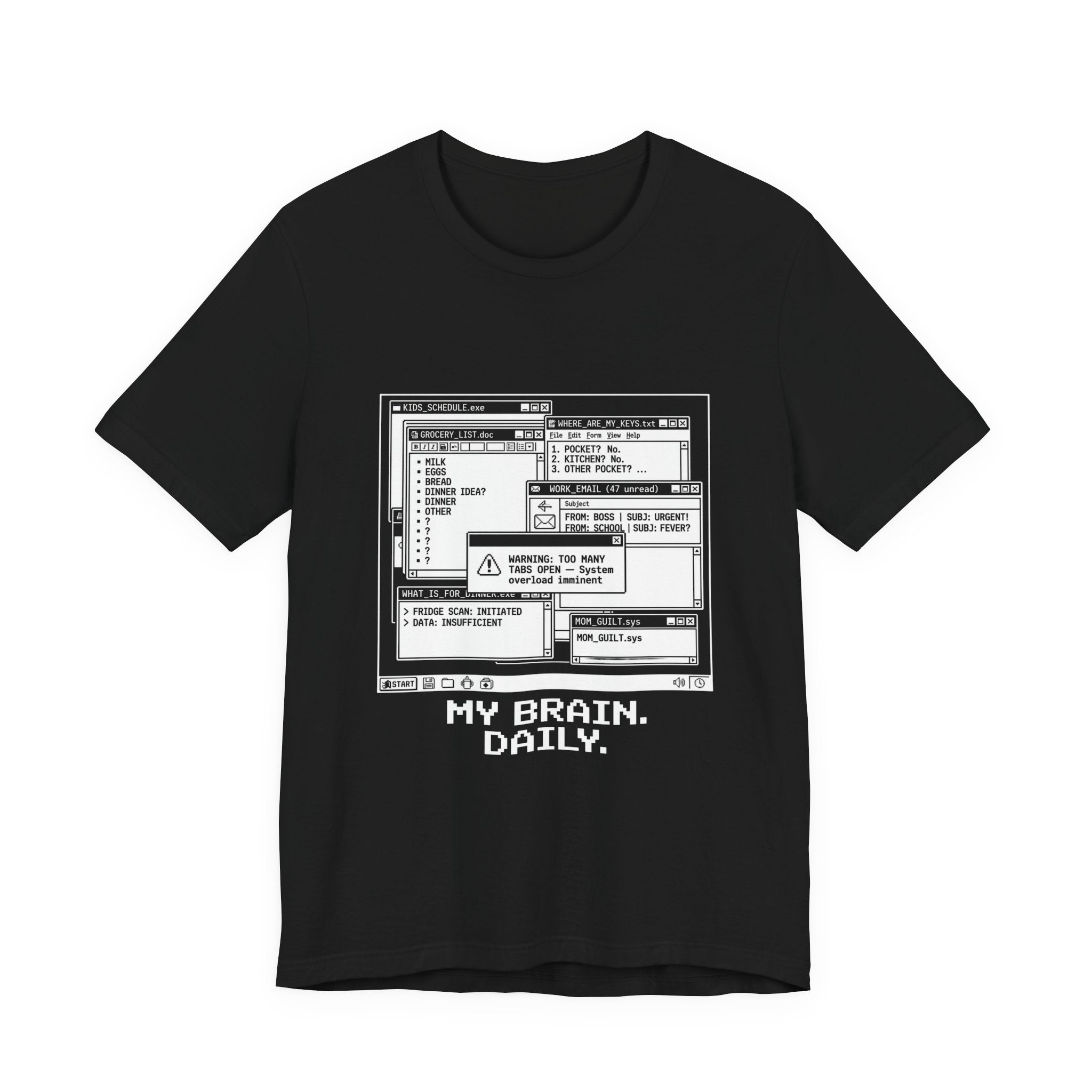 Mama Brain Tabs -  Funny Mom Gift, Sarcastic Mom Tee